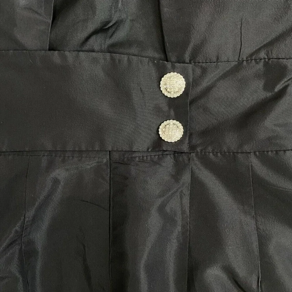 SILK Cocktail Dress in Black size 6 Expose Back
